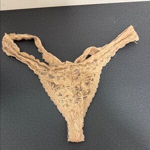 Lace Thong Panties in Tan pre loved